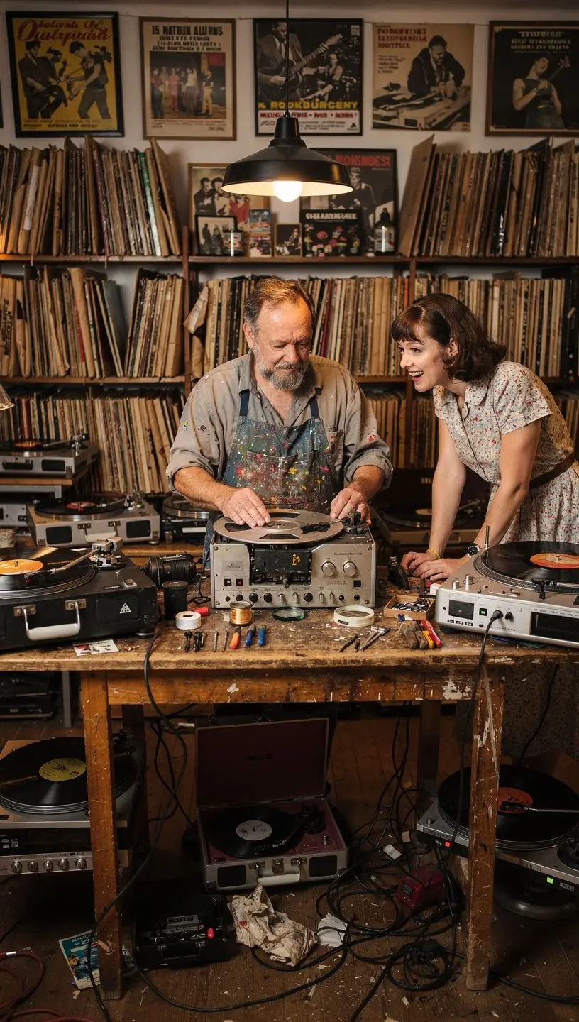 Electrical components of a vinyl turntable explained.